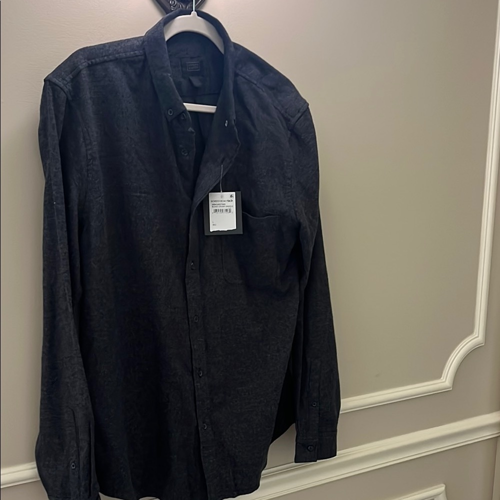 14th & Union Black Casual Button Down Shirt